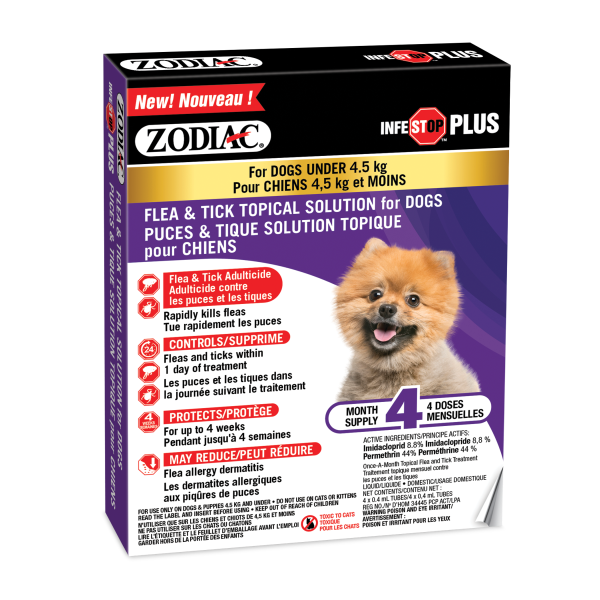 Zodiac Infestop Plus Dogs under 4.5 kg URBANPAWPETS LTD.