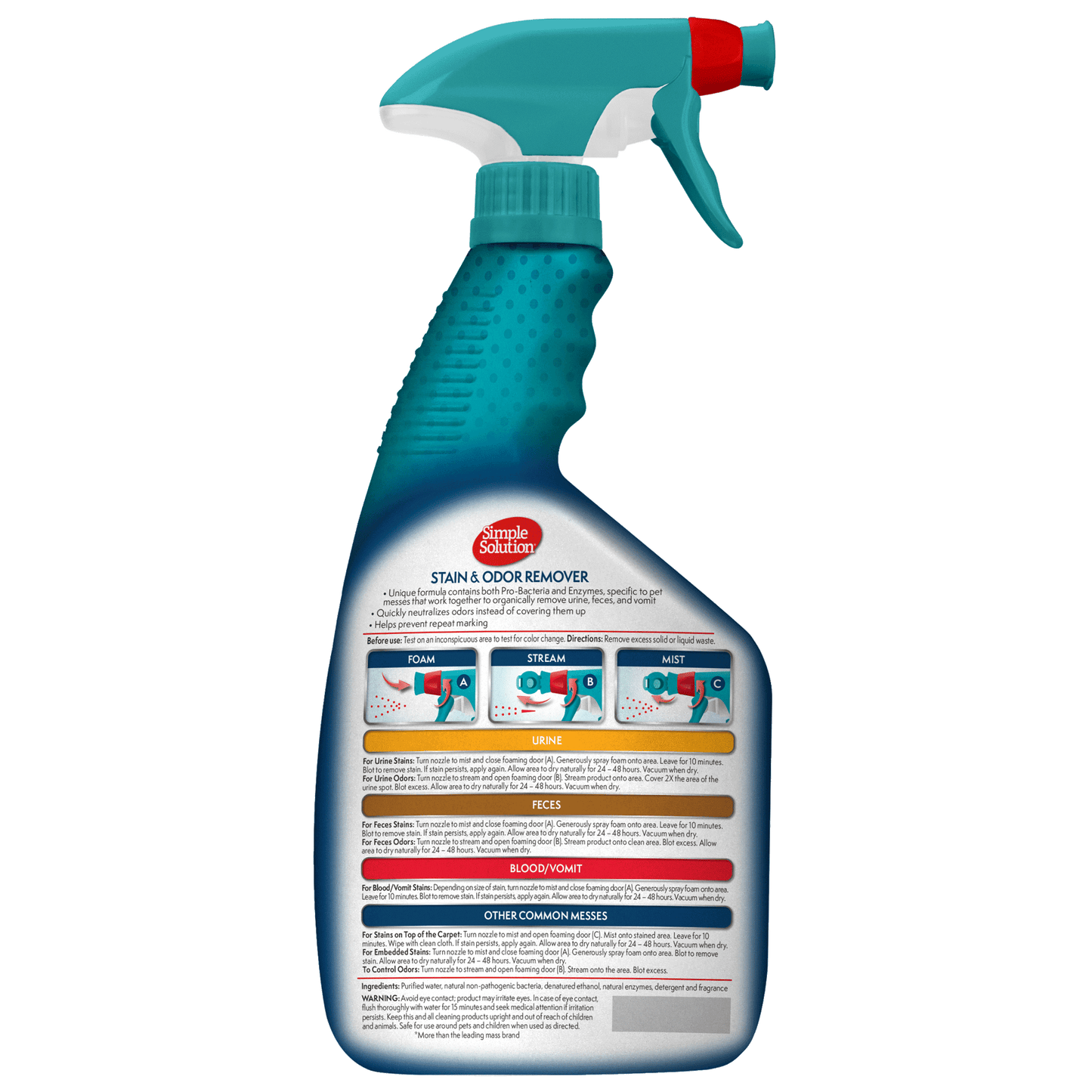 Stain & Odor Remover Dog & Cat Simple Solution