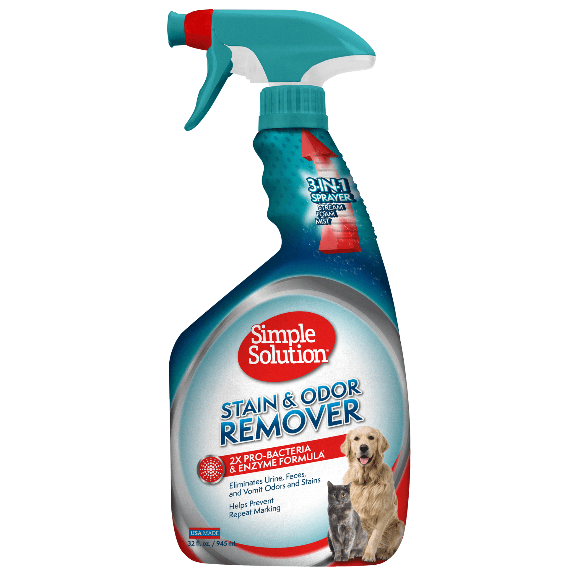 Stain & Odor Remover Dog & Cat Simple Solution