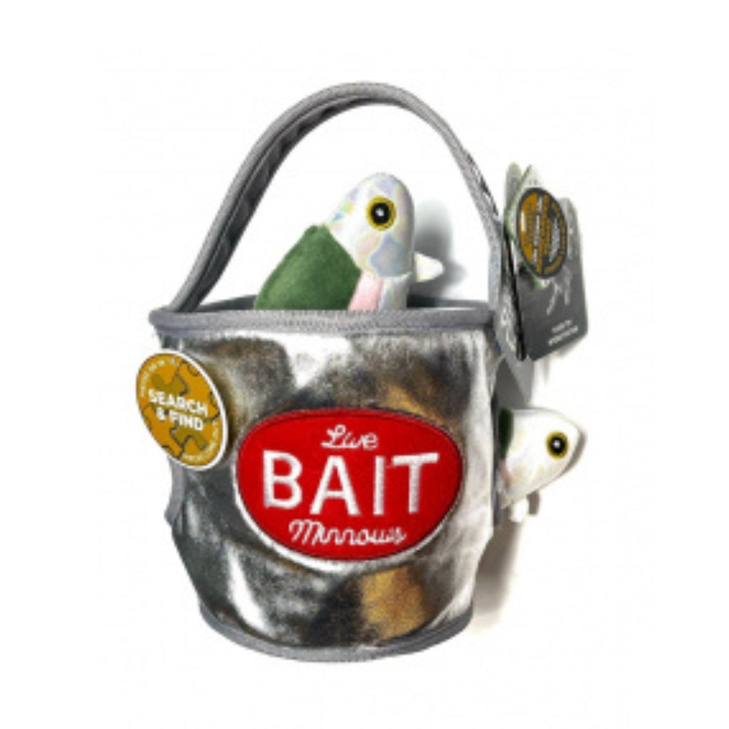 Bait Bucket w 2 Minnows Tall Tails