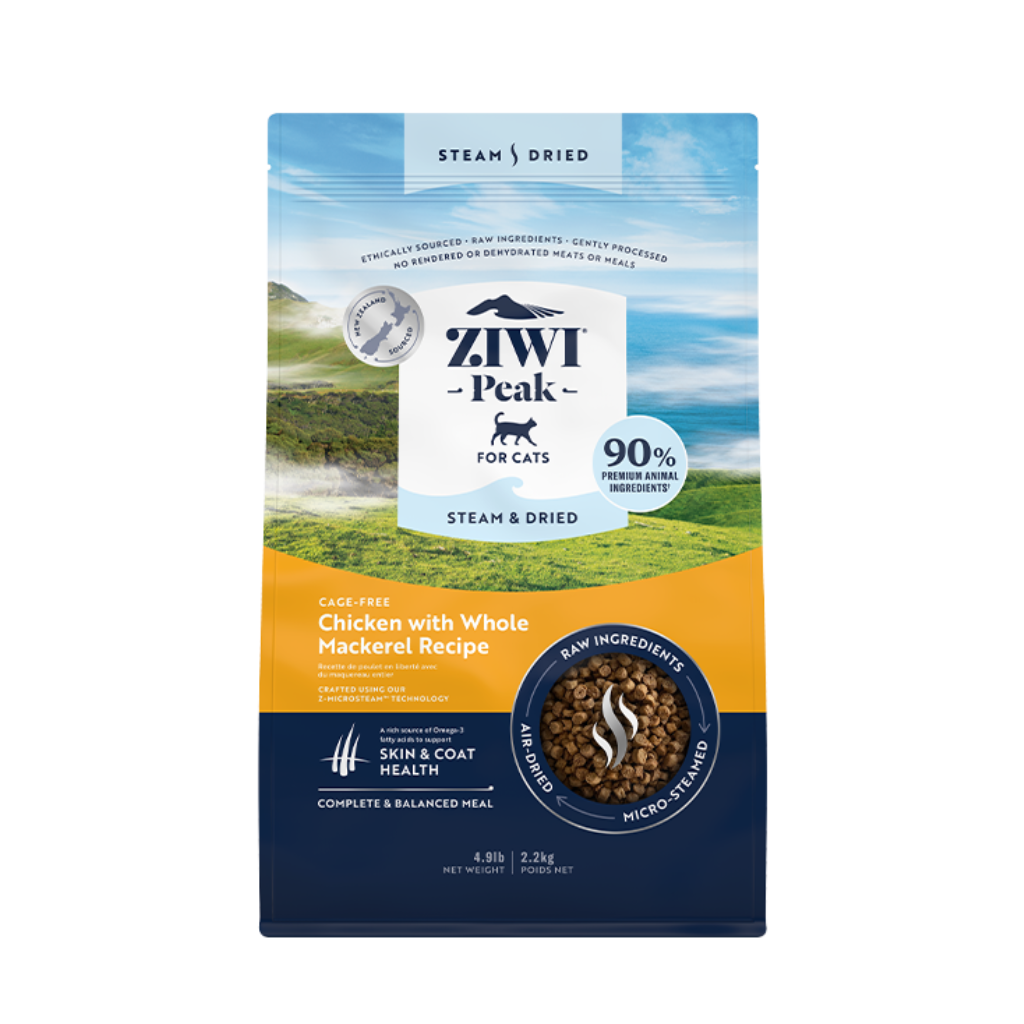 Steam-Dried Chicken w Mackerel for Cats Ziwi Peak