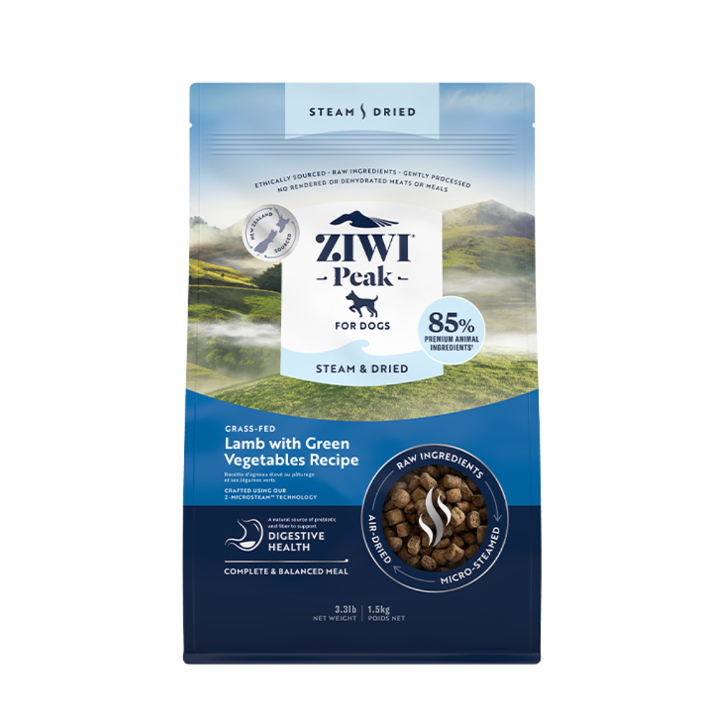 Steam-Dried Lamb w/Green Vegetables for Dogs Ziwi Peak