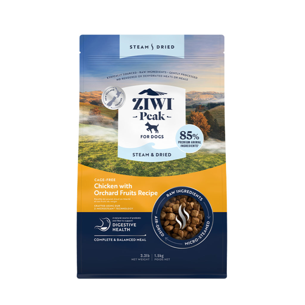 Steam-Dried Chicken w/Orchard Fruits for Dogs Ziwi Peak