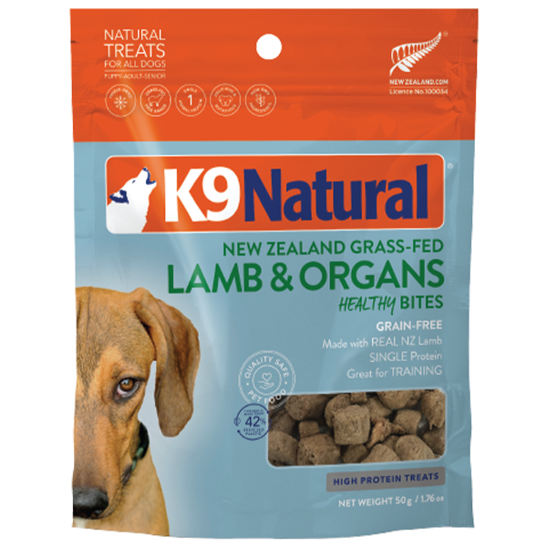 K9 Natural Dog Treats Healthy Bites Lamb & Organs 1.76oz