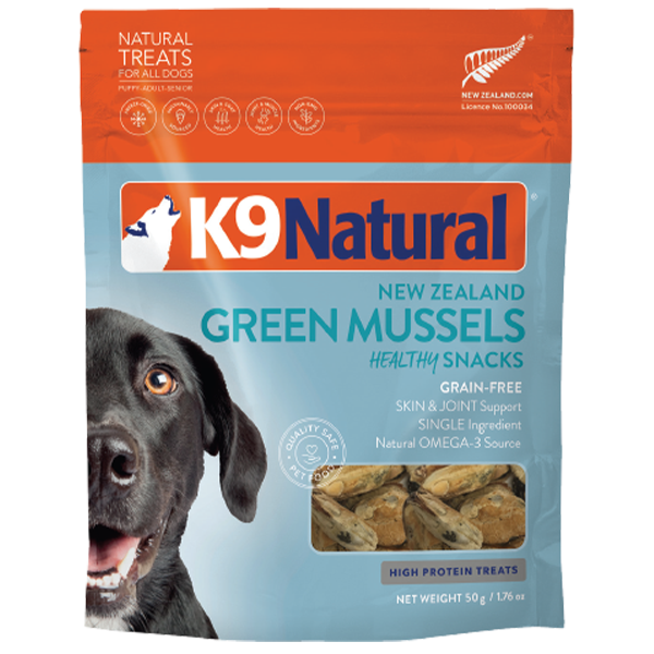 K9 Natural Dog Treats Healthy Snacks NZ Green Mussels 1.76oz URBAN PAW PETS