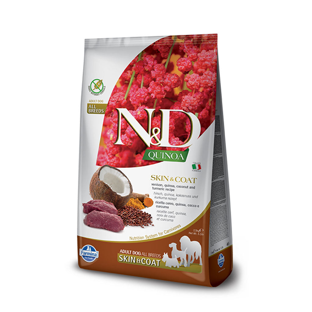 Quin Dog Skin&C Venison Farmina