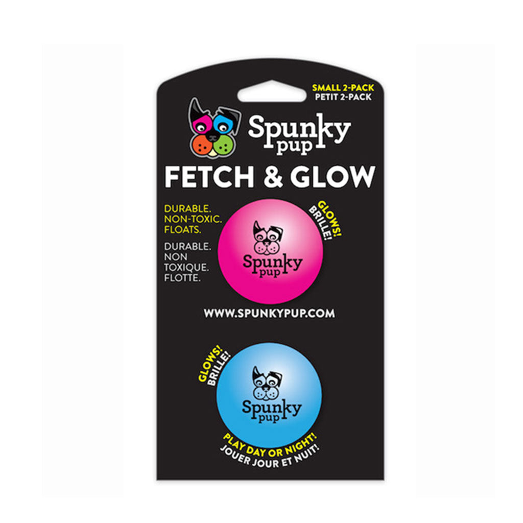 Fetch & Glow Ball 2 pk Spunky Pup