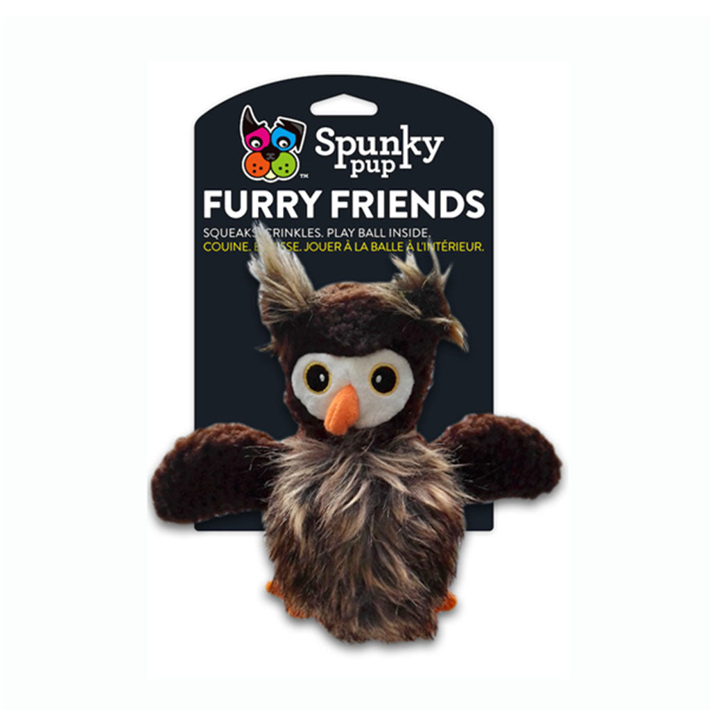 Owl w/ Ball Squeaker Spunky Pup