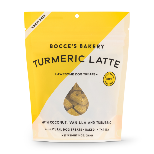 Bocce's Bakery Dog Crunchy Biscuits Turmeric Latte 5 oz