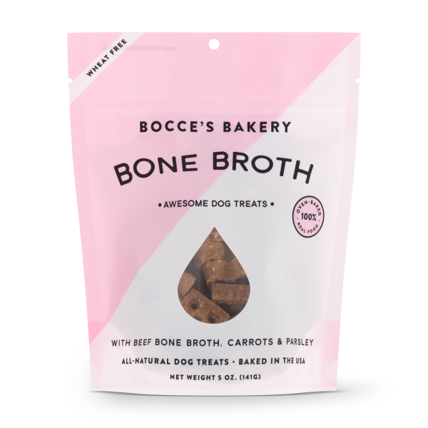 Bocce's Bakery Dog Crunchy Biscuits Bone Broth 5 oz