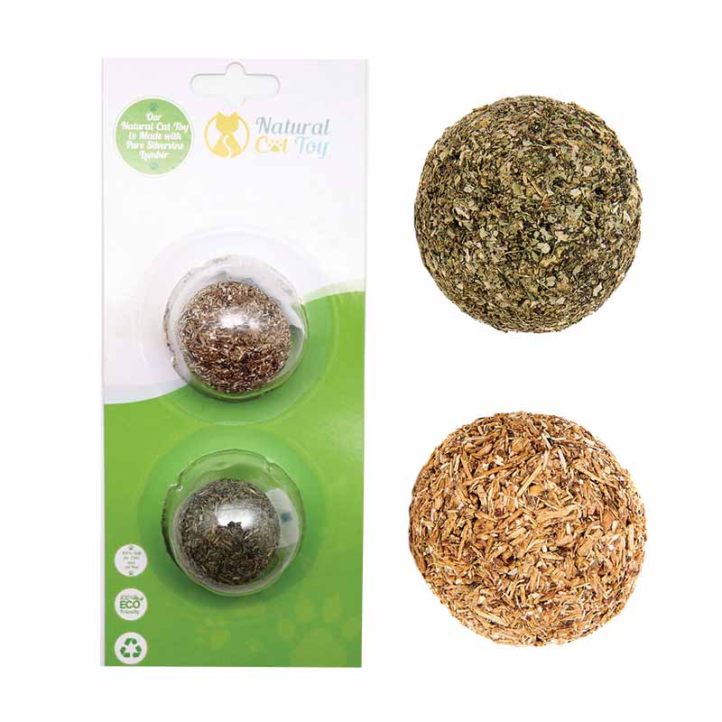 Natural Cat Toys - Silver Vine - Fitness - Ball - Catnip Combi