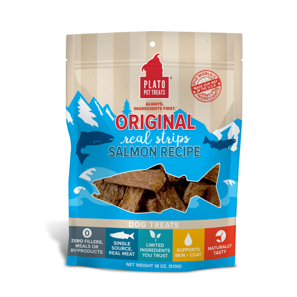 Natural Salmon Strips Plato Pet Treats