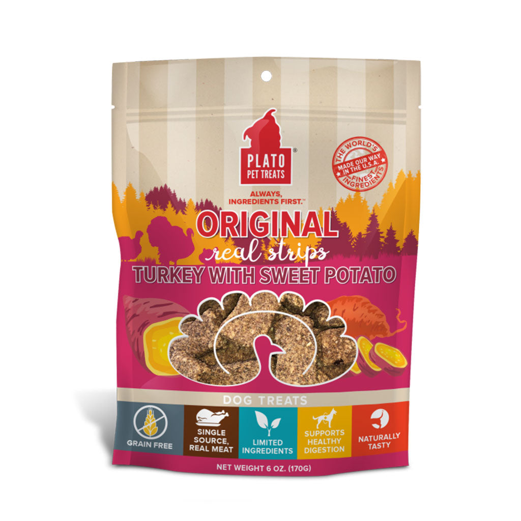 Turkey&S Potato Strips Plato Pet Treats
