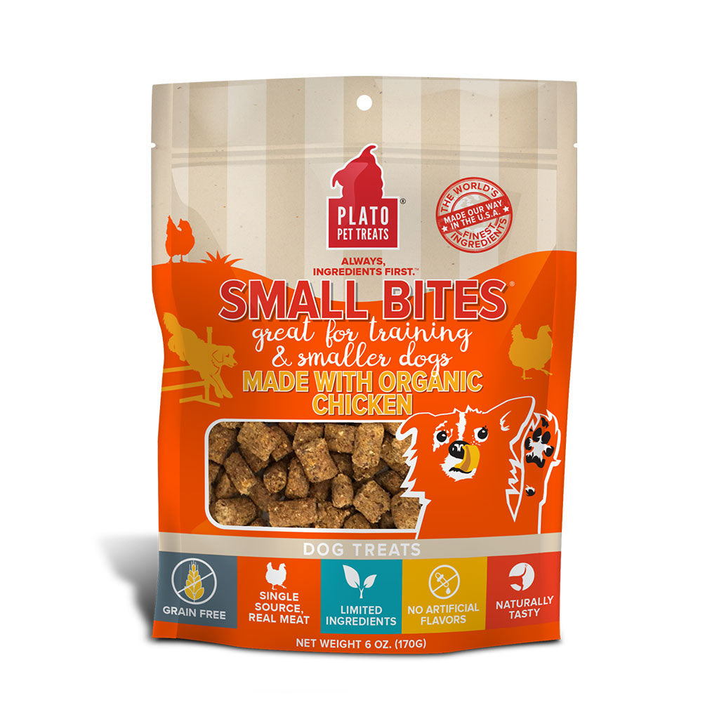Org Chicken Small Bites Plato Pet Treats