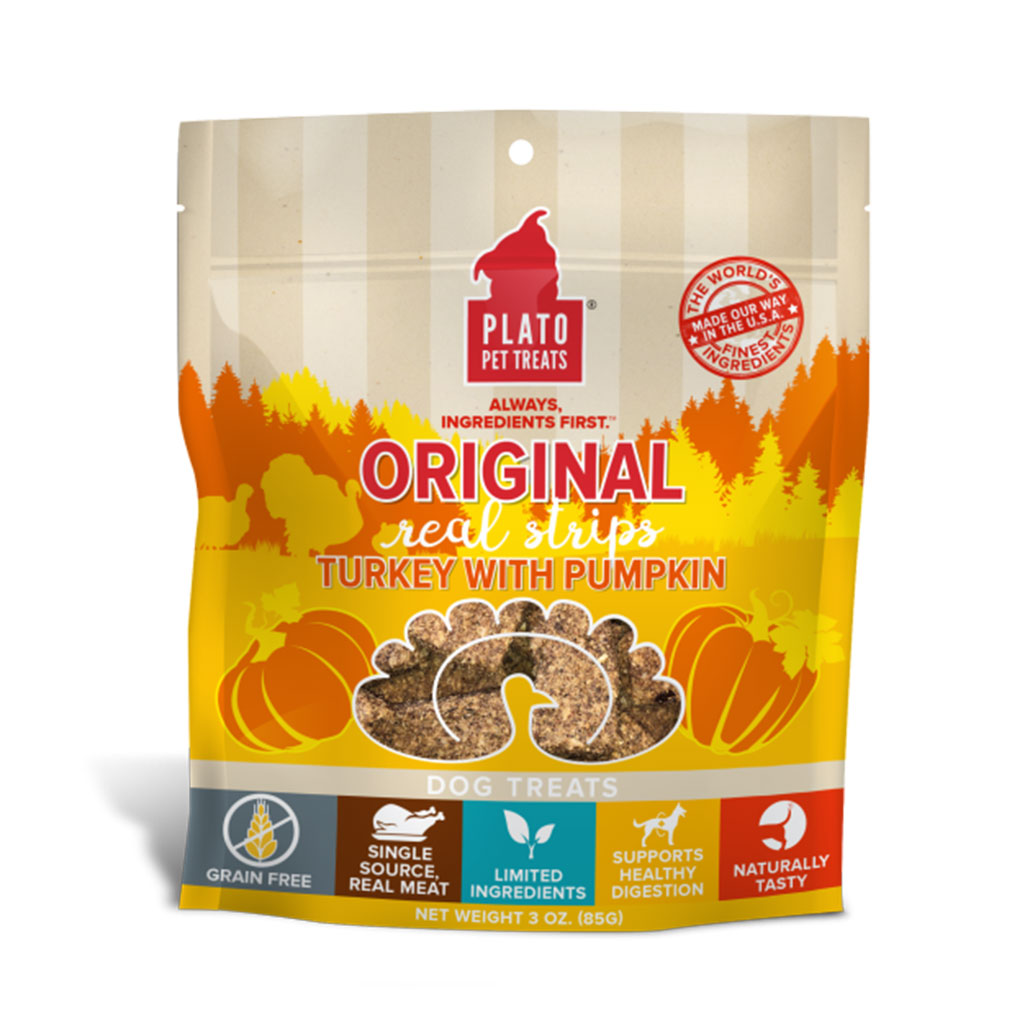 Turkey&Pumpkin Strips Plato Pet Treats