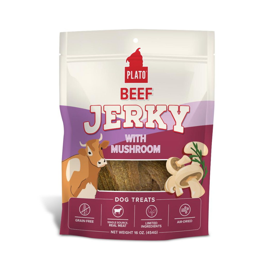 Beef Jerky w Mushroom Plato Pet Treats