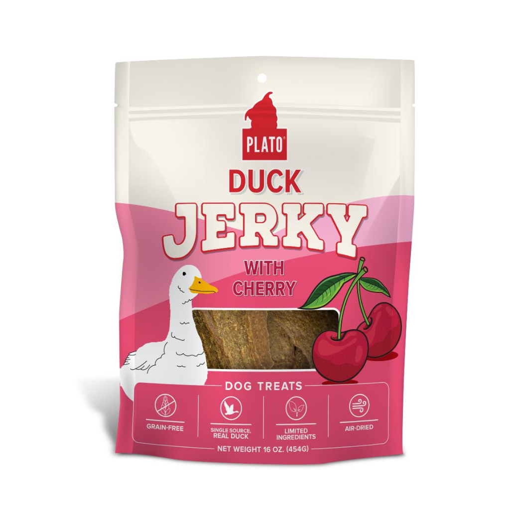 Duck Jerky w Cherry Plato Pet Treats