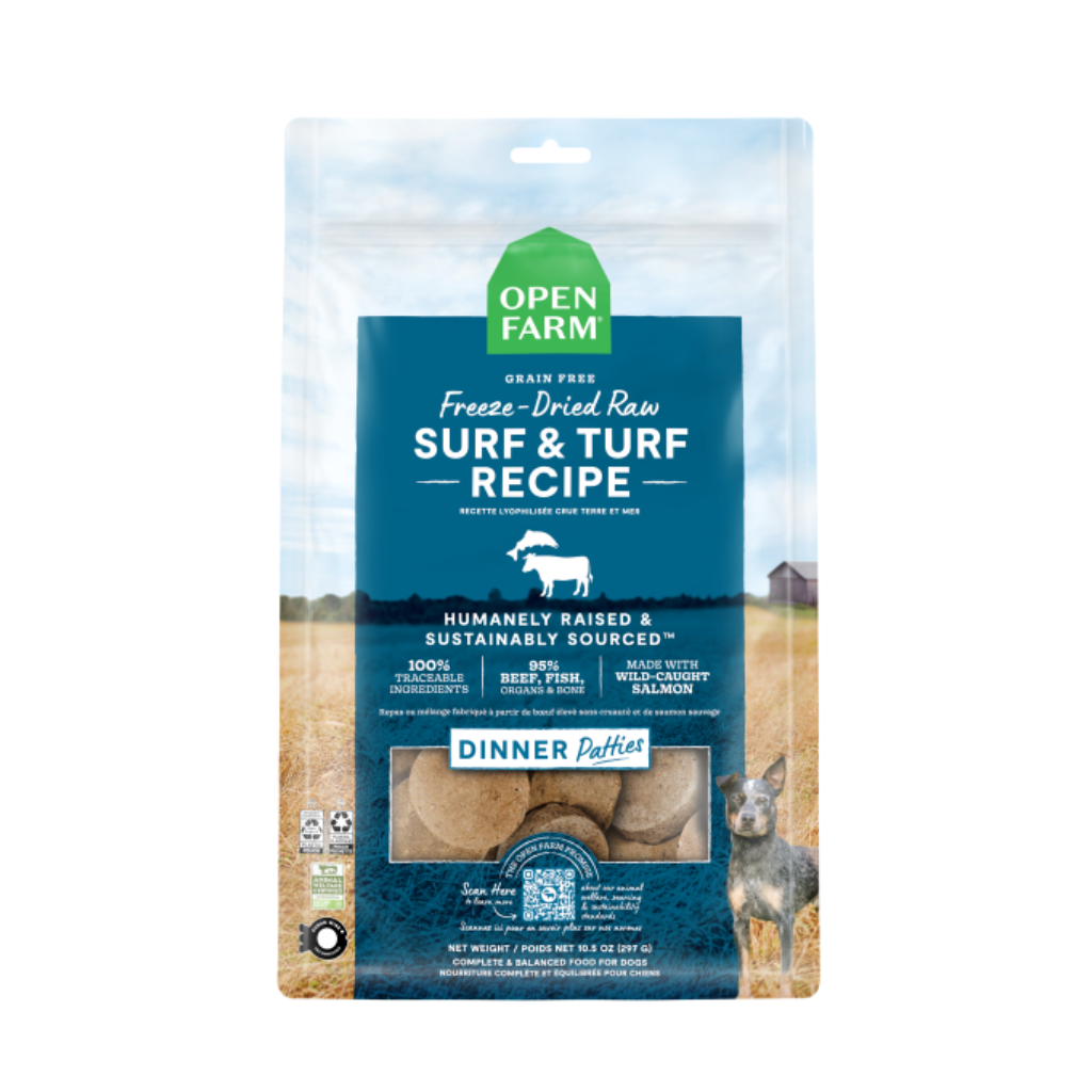 Surf & Turk Freeze Dried Raw Patties Open Farm