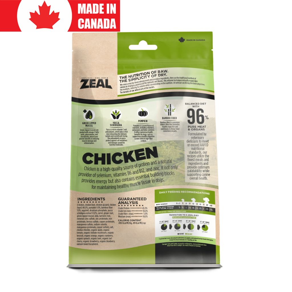 Air-Dried Chicken for Dogs Zeal Canada