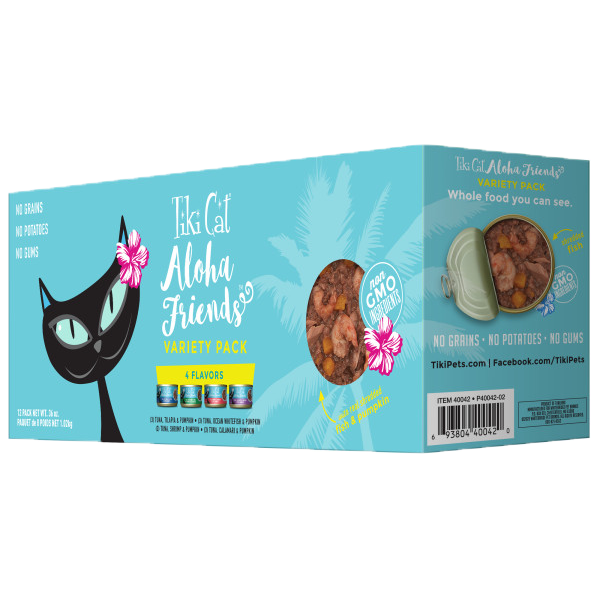 Tiki Cat Aloha Friends Pack Découverte Sans Céréales Humide – 12 x 3 oz
