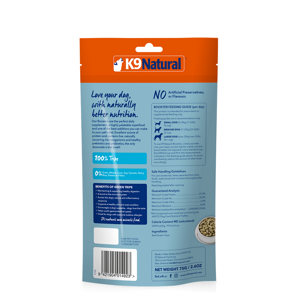 Beef Green Tripe Booster K9 Natural