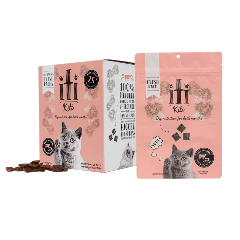 iTi - Kiti -Air Dried for Cats - Beef & Eel Pouches (5 x 200g) URBANPAWPETS LTD.