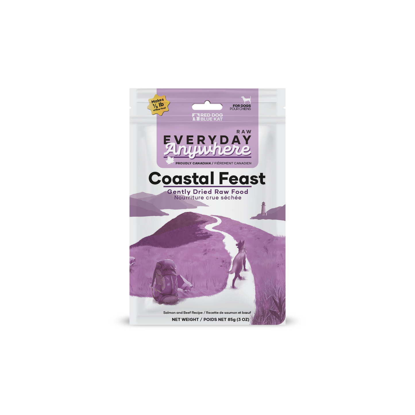Everyday Raw Anywhere Coastal Feast for Dog (85 g bag) Red Dog Blue Kat