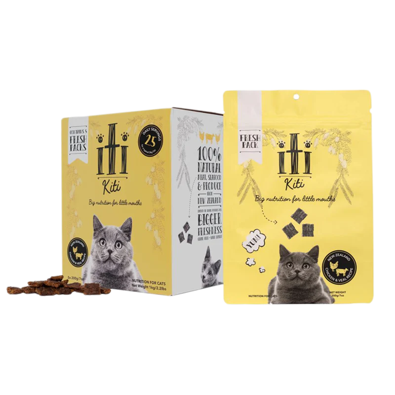 iTi - Kiti -Air Dried for Cats - Chicken & Veal Pouches (5 x 200g) URBANPAWPETS LTD.
