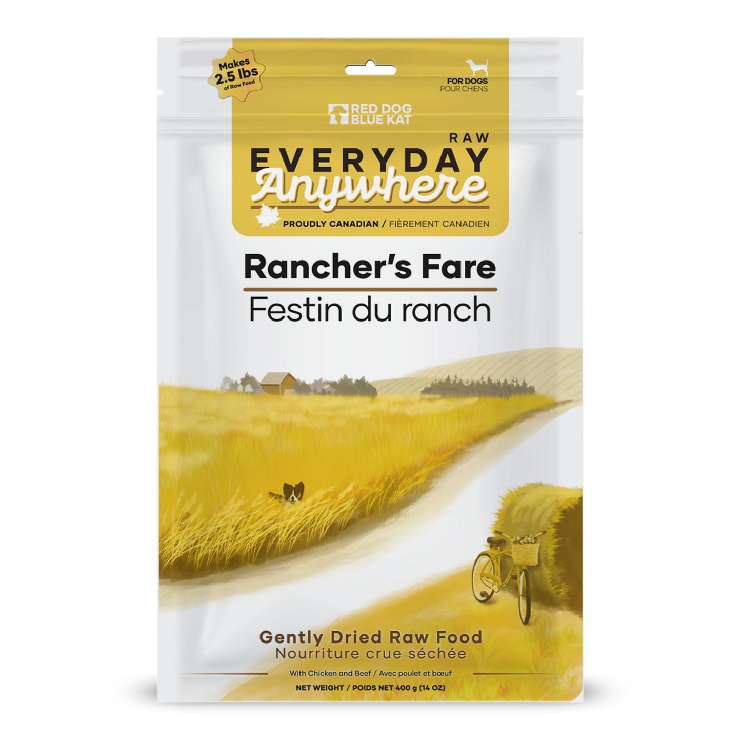 Everyday Raw Anywhere Rancher's Fare for Dog (400 g bag) Red Dog Blue Kat