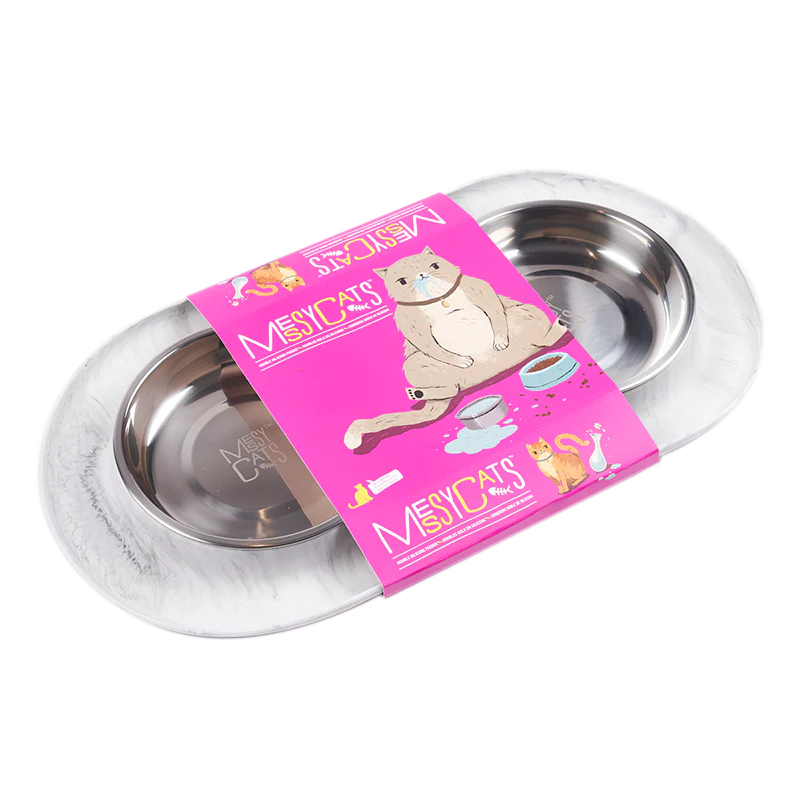 Messy Cats - Marble Double Silicone Feeder URBAN PAW PETS