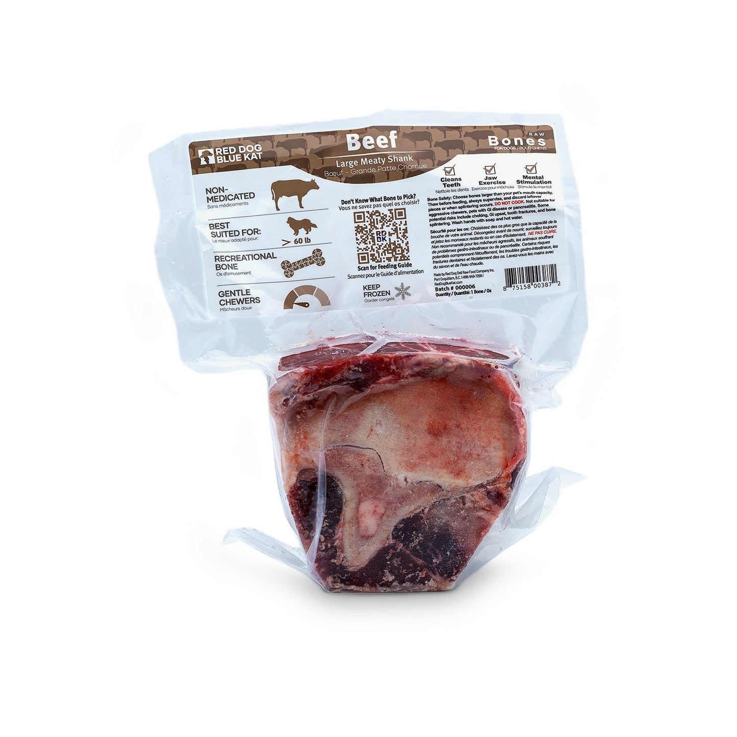 Meaty Beef Shank - Large Red Dog Blue Kat