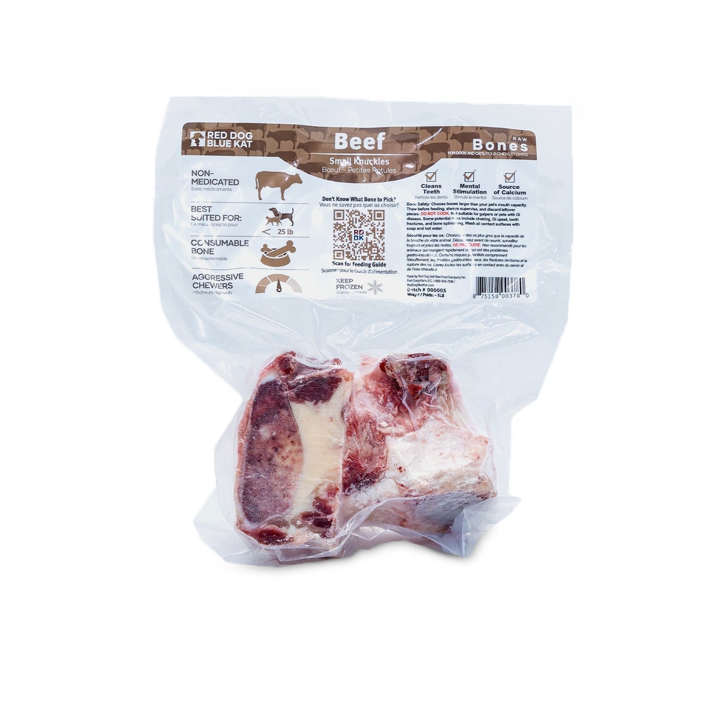 Beef Bone - Small Knuckle Red Dog Blue Kat