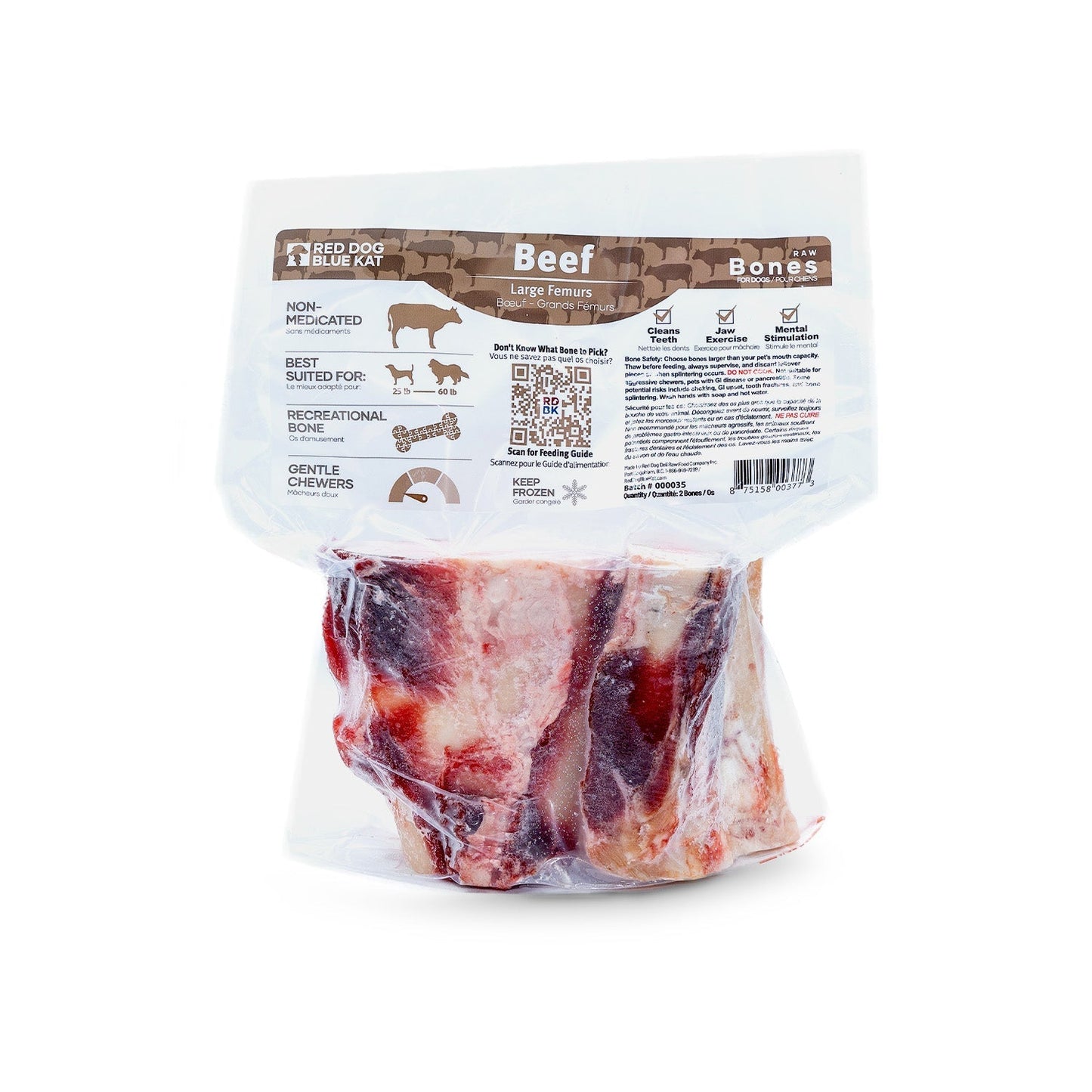 Beef Bone - Large Femur Red Dog Blue Kat