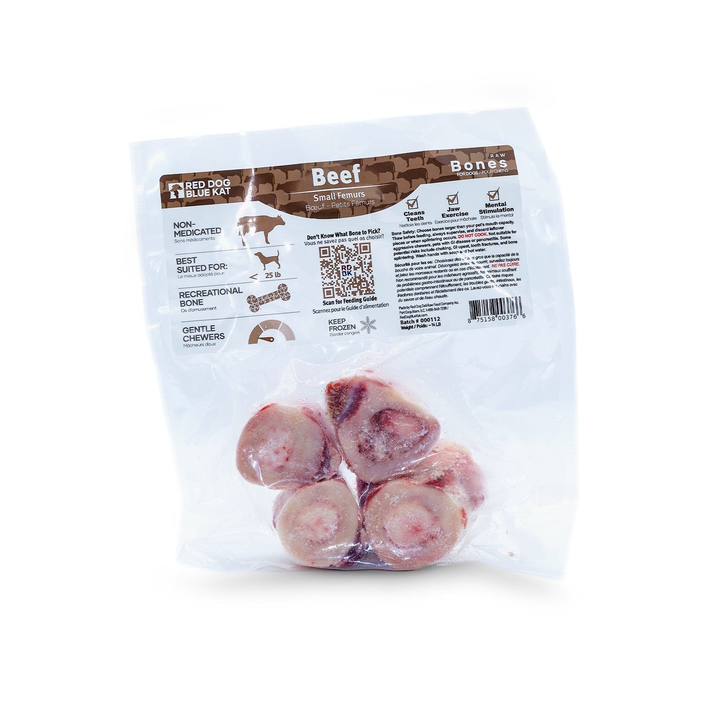 Beef Bone - Small Femur Red Dog Blue Kat