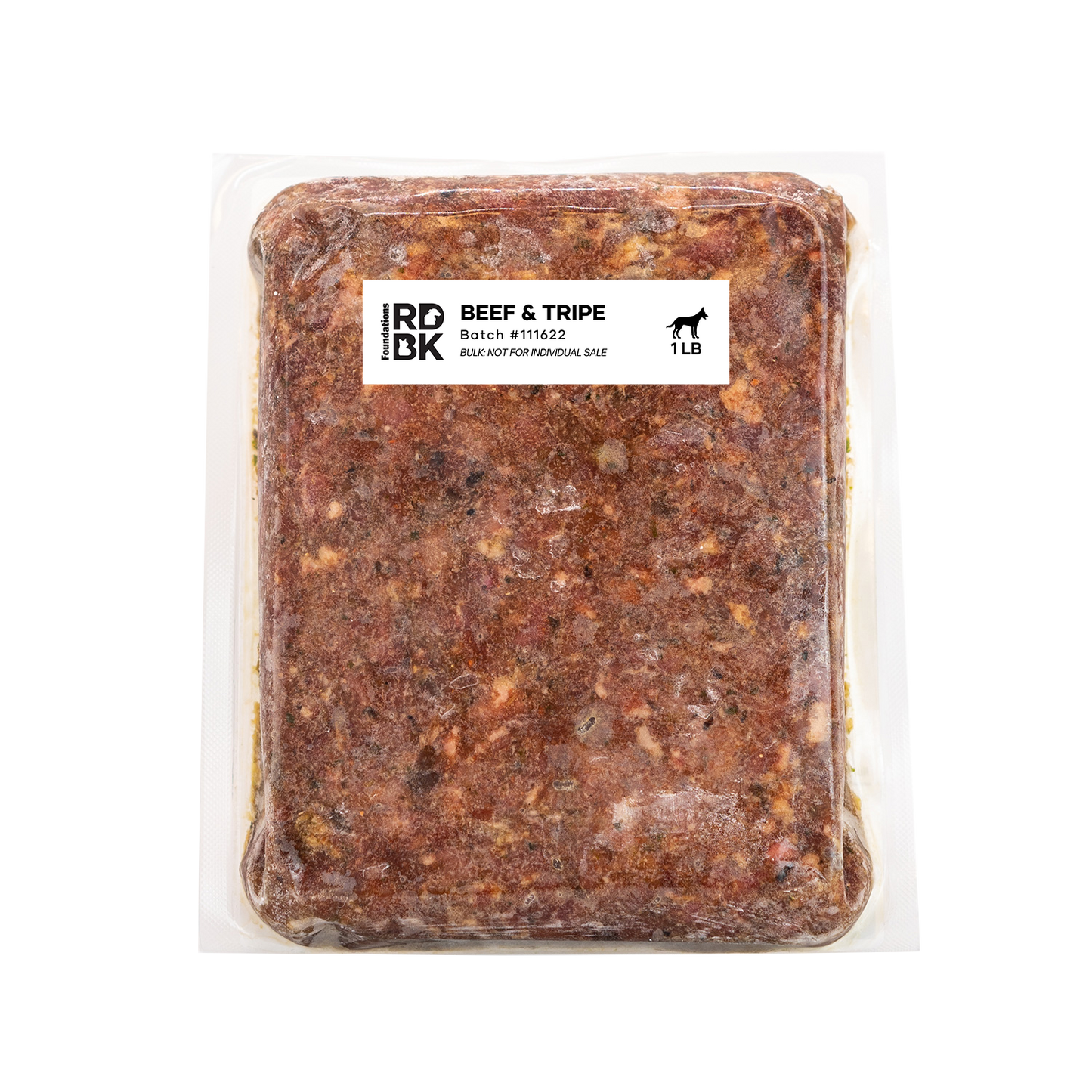Foundations Beef & Tripe Recipe for Dogs - Bulk (12 x 1lb) Red Dog Blue Kat