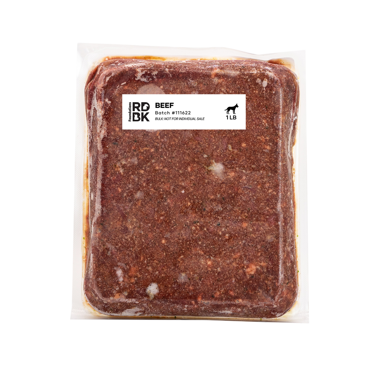 Foundations Beef (no Tripe) Recipe for Dogs - Bulk (12 x 1 lb) Red Dog Blue Kat
