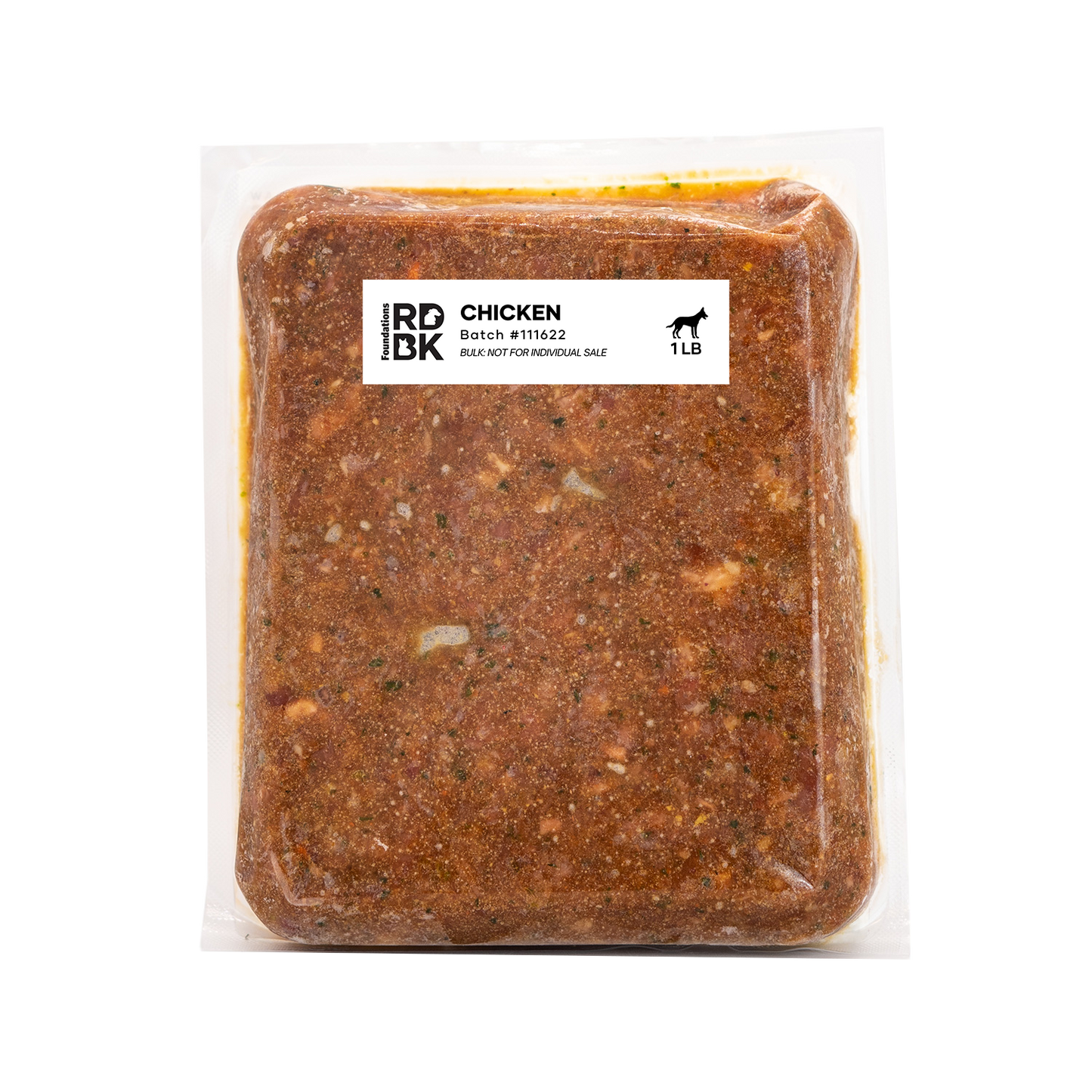 Foundations Chicken Recipe for Dogs - Bulk (12 x 1lb) Red Dog Blue Kat