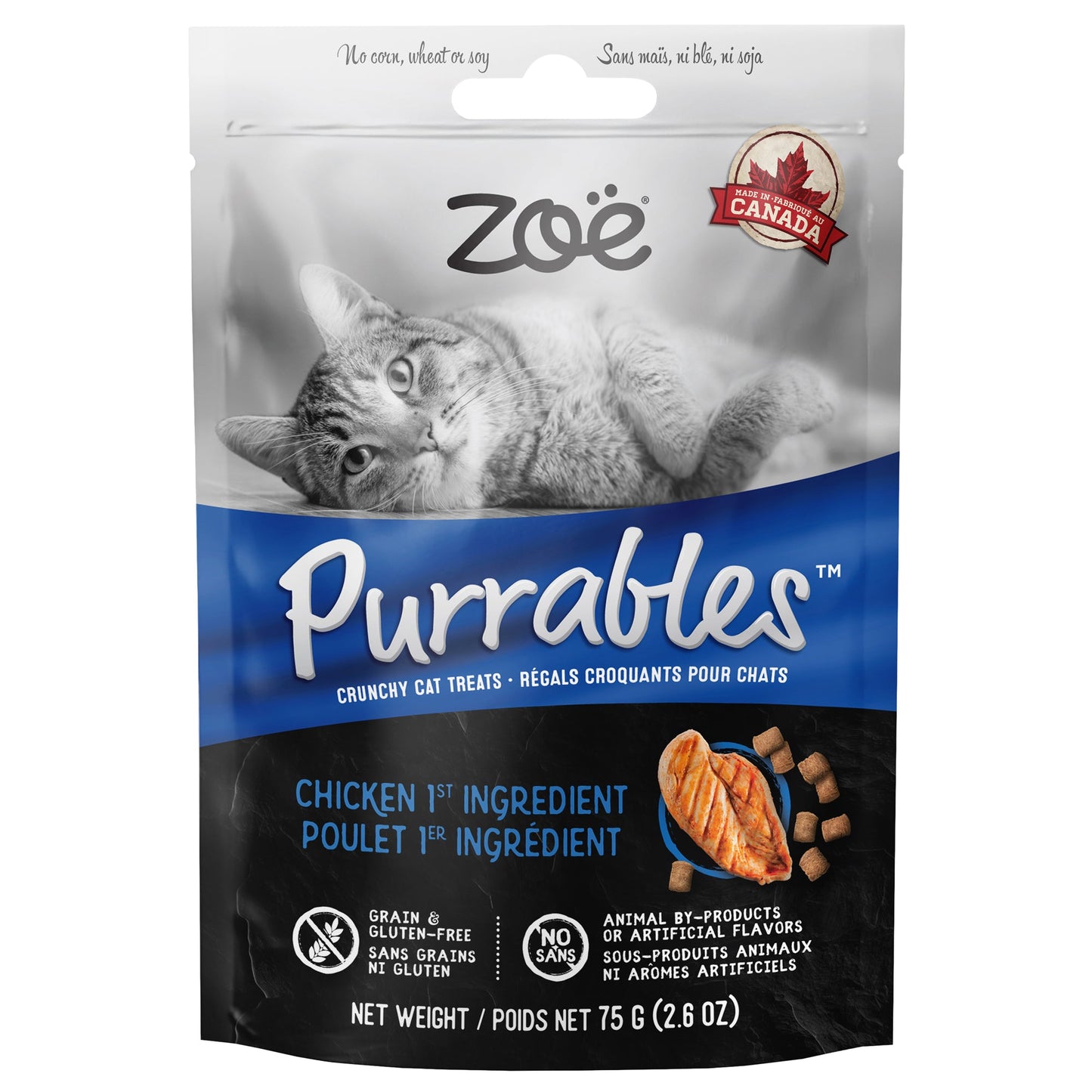 Zoë Purrables Cat Treats - Chicken - 75 g (2.6 oz) URBAN PAW PETS