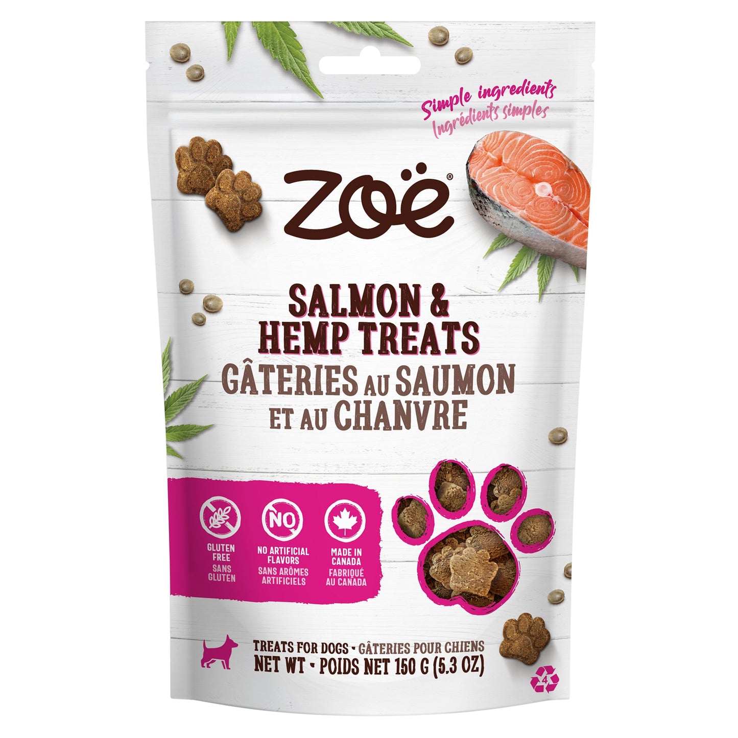 Zoe Hemp Treats - Salmon - 150g (5.3 oz) URBAN PAW PETS