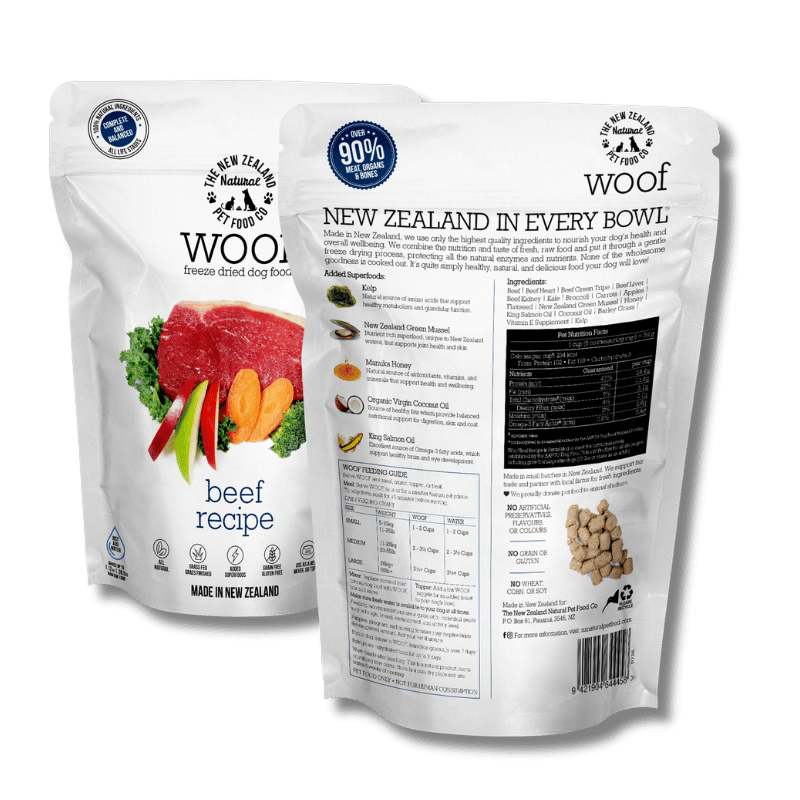 NZ Natural Pet Food Co - Freeze Dried - Food - Woof - Beef