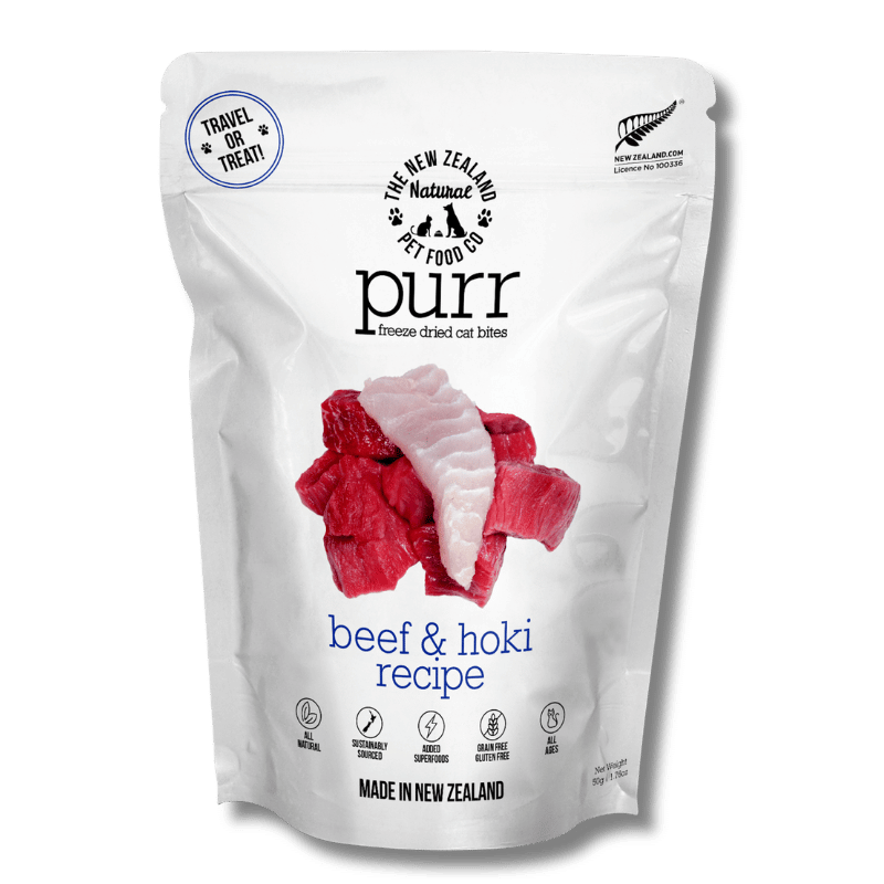 NZ Natural Pet Food Co - Freeze Dried - Treats - Purr - Beef & Hoki