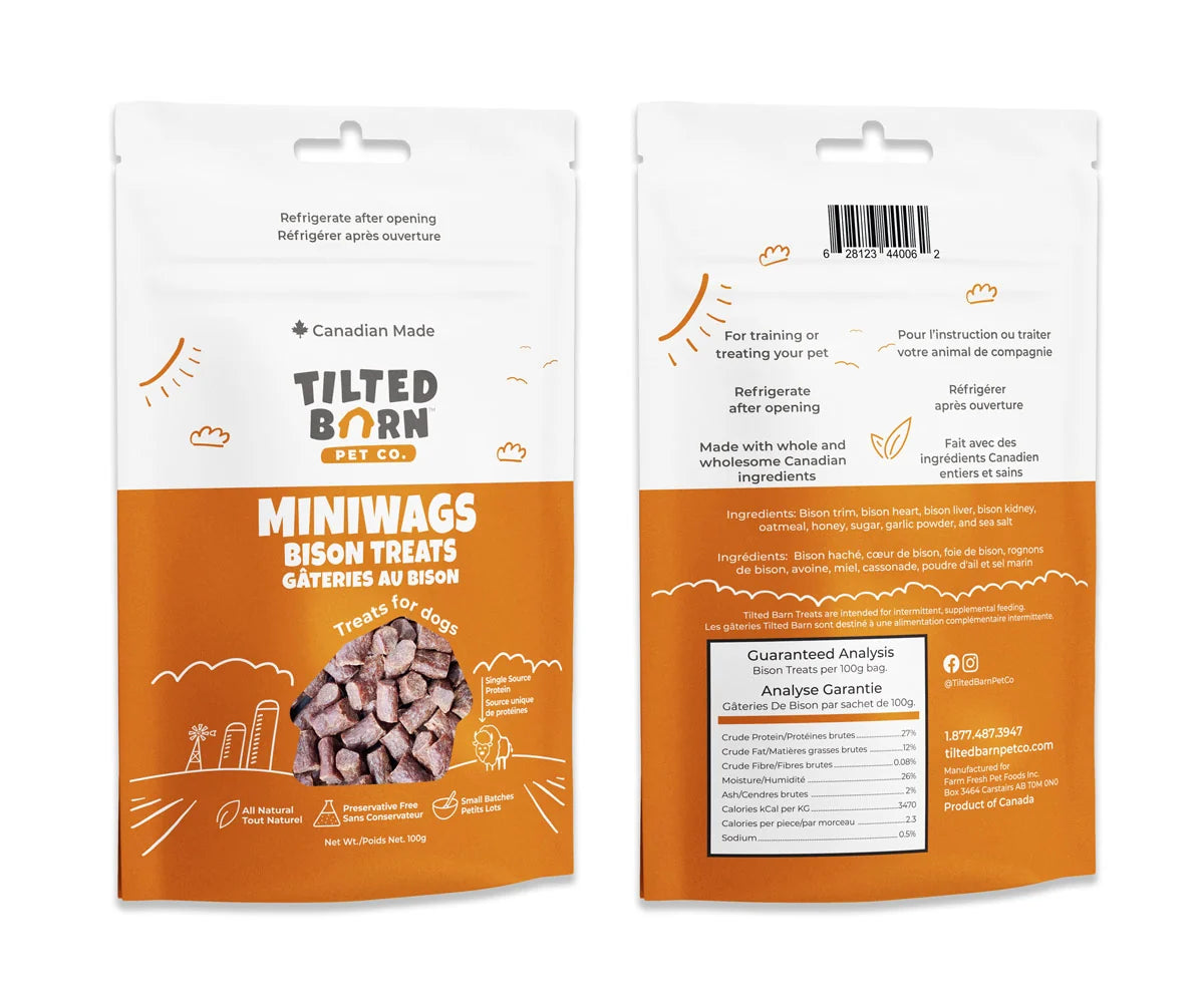 Tilted Barn Bison MiniWags Dog Treats