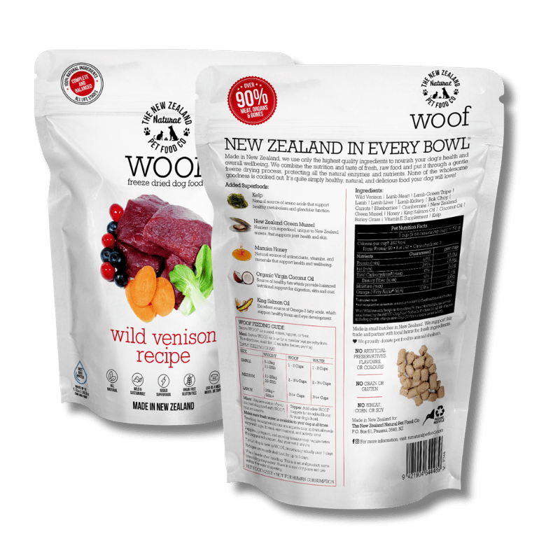 NZ Natural Pet Food Co - Freeze Dried - Food - Woof - Wild Venison