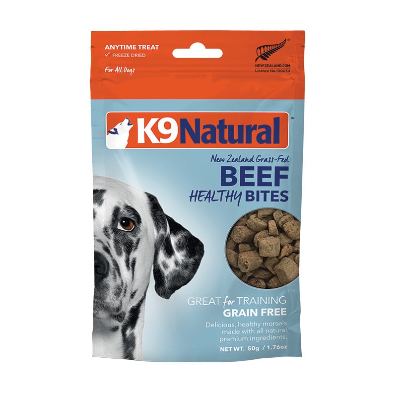 K9 Natural - Treats - Freeze Dried - Healthy Bites -  Beef  - 50g