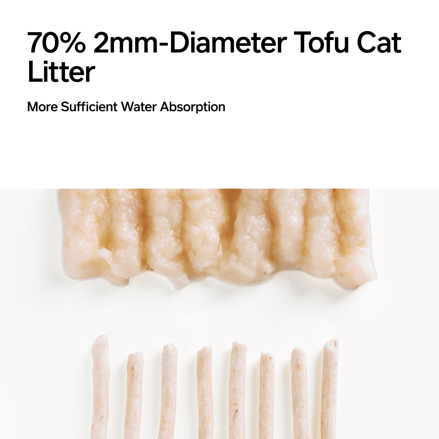 Pidan Tofu Cat Litter | 70% 2mm mix 30% 1.5mm Original Tofu Cat Litter (Pure Tofu) | 2.4 kg per bag URBAN PAW PETS