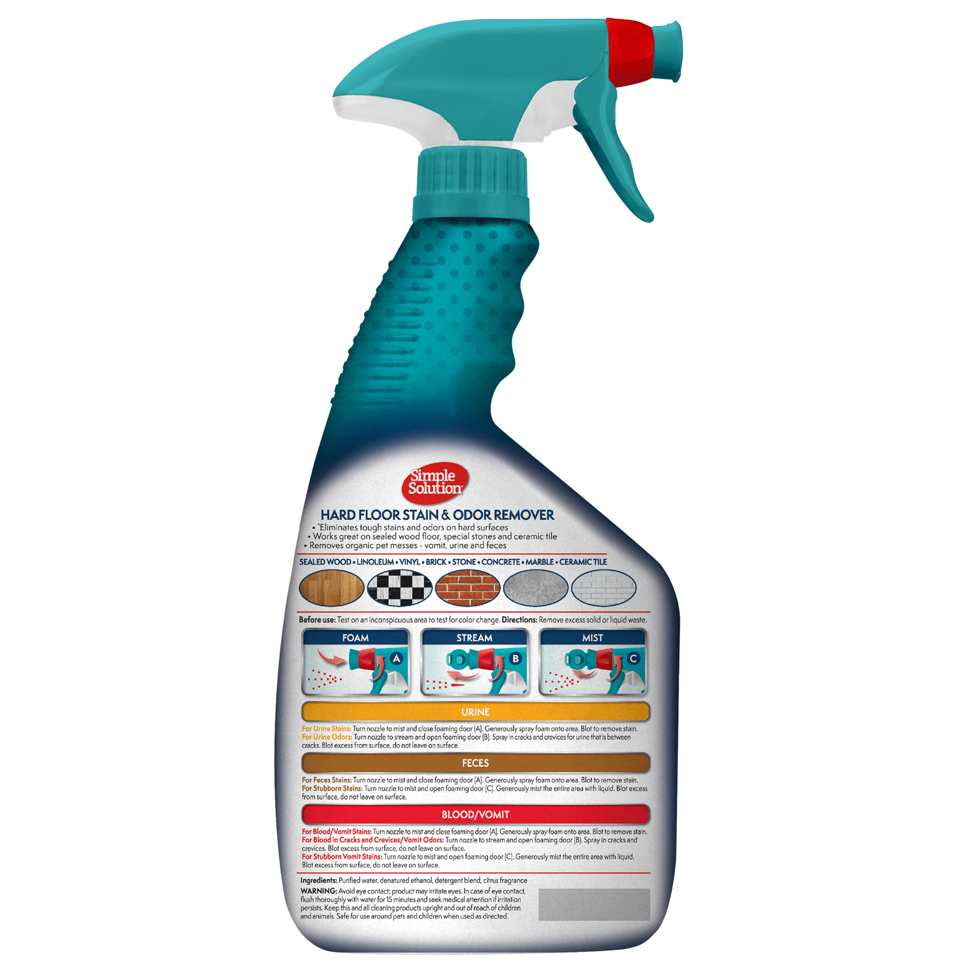 Hard floors Stain & Odor Remover Simple Solution