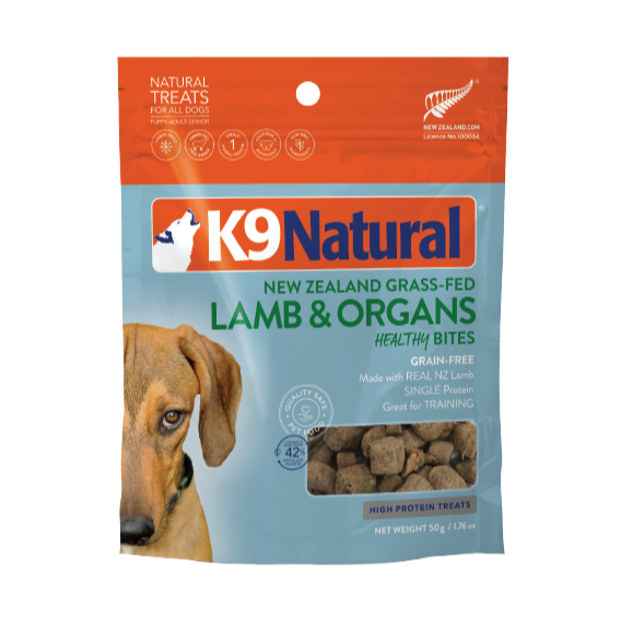 K9 Natural - Treats - Healthy Bites - Freeze Dried - Lamb and Organs - 50g