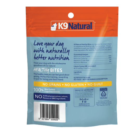K9 Natural - Treats - Freeze Dried - Healthy Bites - Chicken - 50g