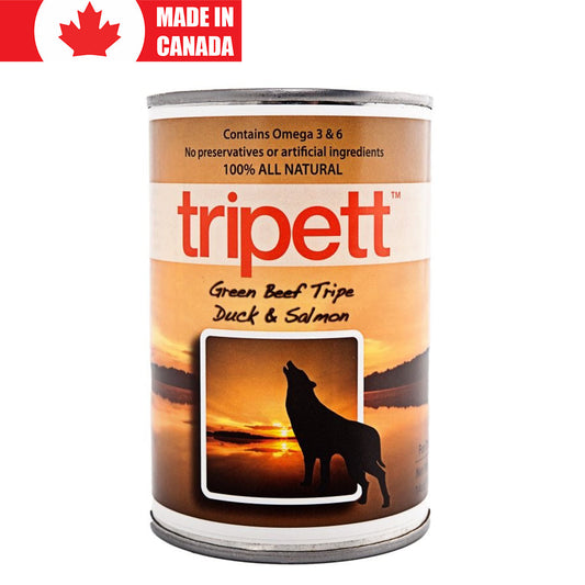 Green Beef Tripe, Duck & Salmon Tripett