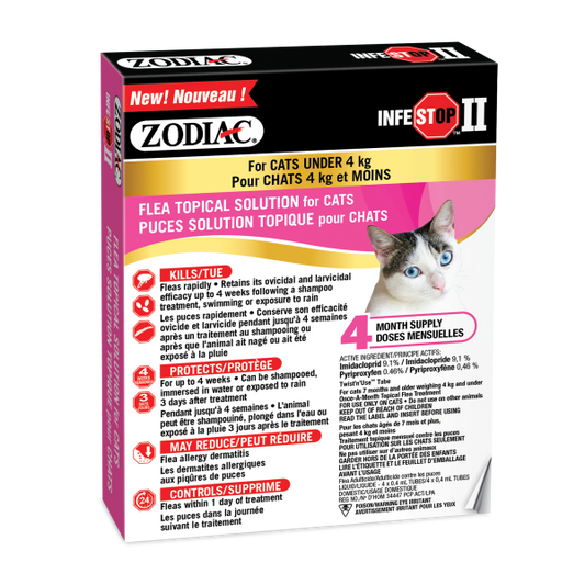 Zodiac Infestop II Topical Cats under 4 kg URBANPAWPETS LTD.